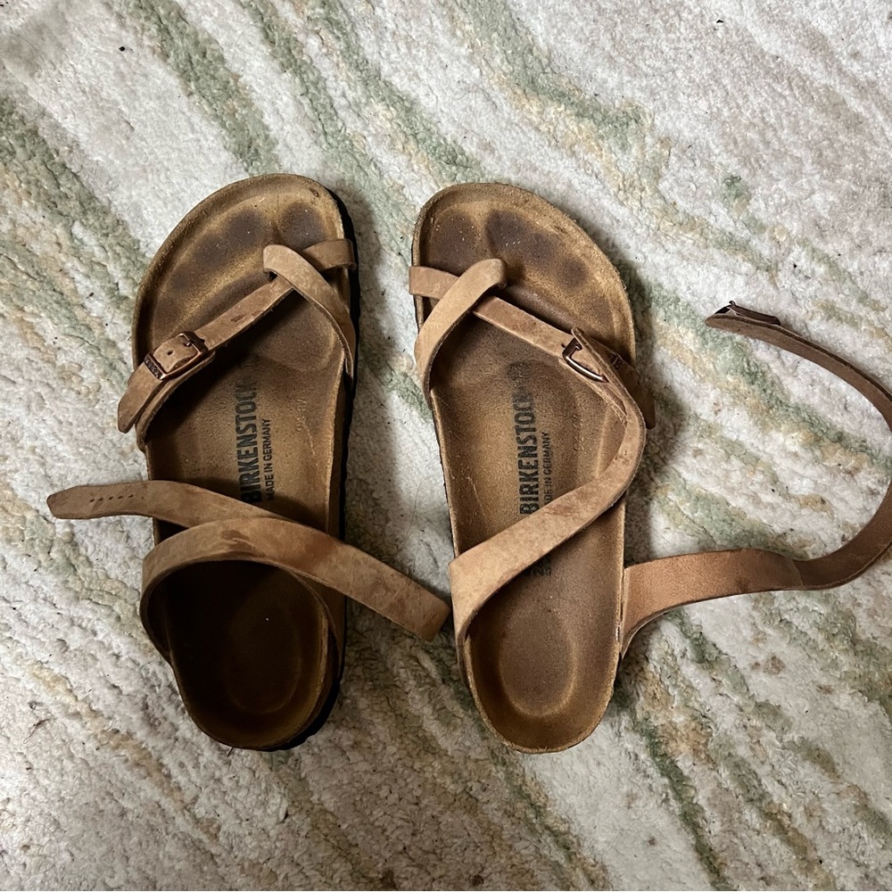 Birkenstock Yara Wrap Ankle Tan Sandals